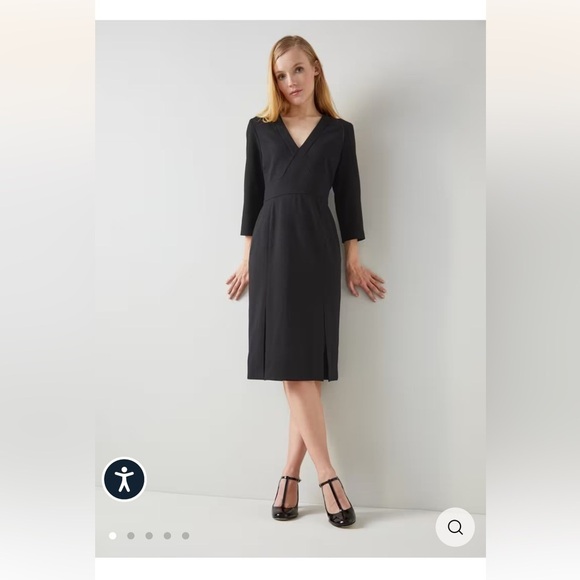 LK Bennett Dresses & Skirts - Sky Black Crepe Dress with LENZING™ ECOVERO™ viscose